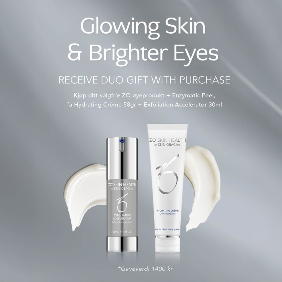 Kjøp et valgfritt ZO øyeprodukt  + Enzymatic Peel - få gratis Exfolation Accelerator 30 ml og Hydrating Crème 58 g!